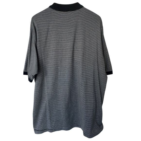 Burberry London Navy Blue White Short Sleeve‎ Polo Made in Italy Size XXL - Picture 2 of 5